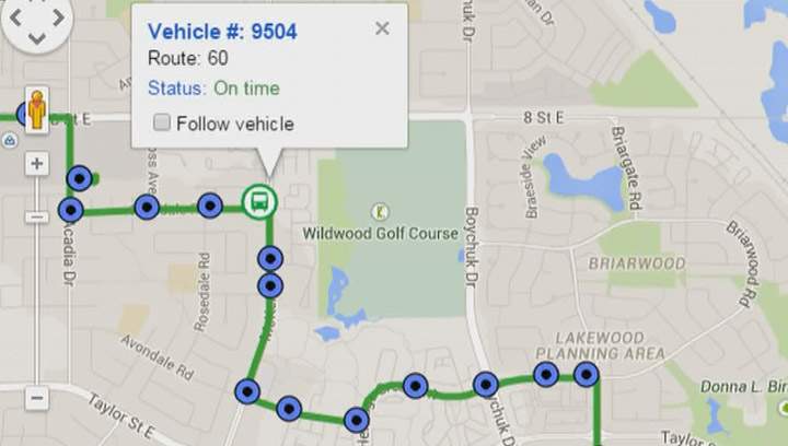 Where’s the bus? New real-time tracking tool allows Saskatoon Transit riders to see where their bus is.