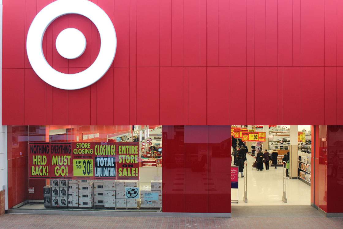 Target Canada liquidated its 133 stores before closing in April.