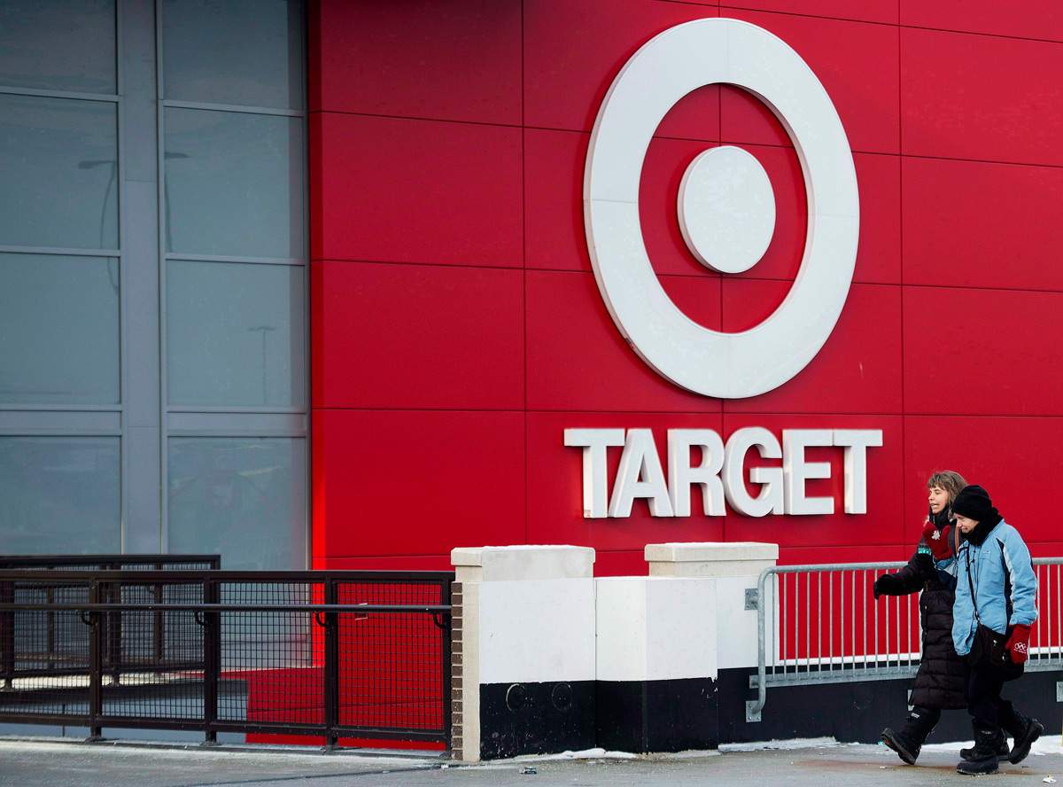 Shoppers arrive at a Target store
