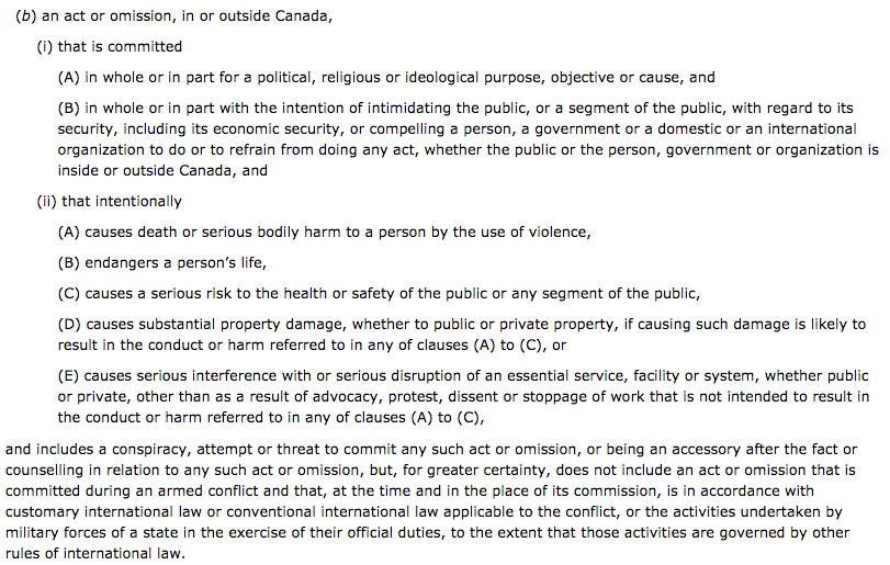 Halifax plot: So what is ‘terrorism,’ anyway? - image