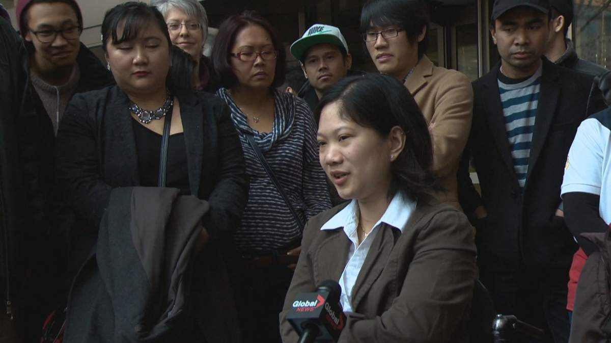A Temporary Foreign Worker who was paralyzed in a collision is facing deportation because she can't work, Monday, Feb. 16, 2015. 