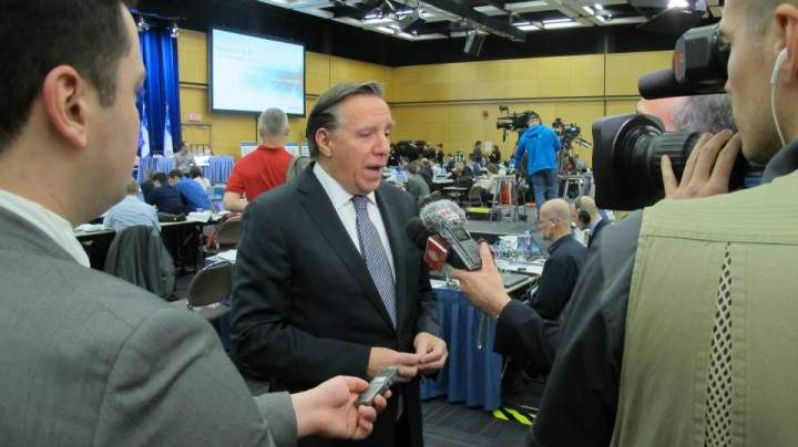 "It's not really a budget of 2015, it's the budget of 2017," says CAQ leader Francois Legault.