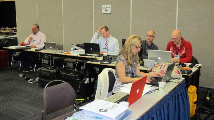The Global Montreal team hard at work.