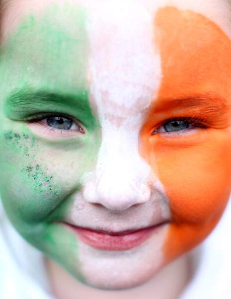 St. Patrick's Day face-painting