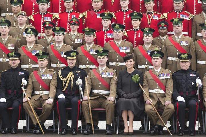 The Duke And Duchess Of Cambridge Attend St Patrick's Day Parade At Mons Barracks