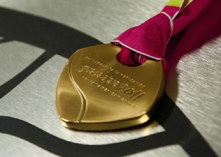 Detail of medal during the Woman’s 10m Air Pistol Qualification Round during Day Two of the XVI Pan American Games at the Pan American Shooting Range on October 16, 2011 in Guadalajara, Mexico.
