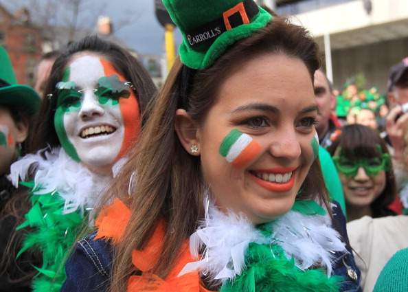 St. Patrick's Day face-painting
