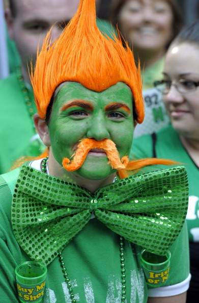St. Patrick's Day face-painting