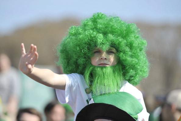 Cute dressed-up kids on St. Patrick's day