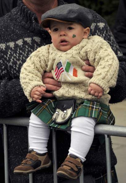 Cute dressed-up kids on St. Patrick's day