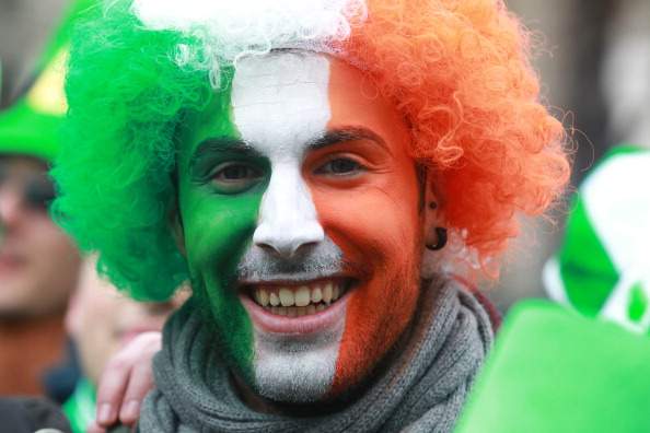 St. Patrick's Day face-painting