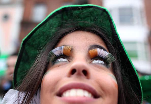 St. Patrick's Day eyelashes