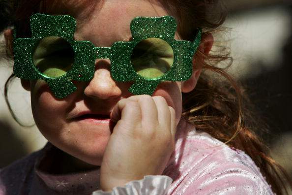 Cute dressed-up kids on St. Patrick's day