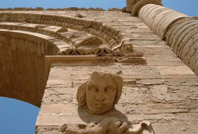 A file photo of the ruins in Hatra. Islamic State extremists at Iraq's ancient city destroyed the archaeological site by smashing sledgehammers into its walls.