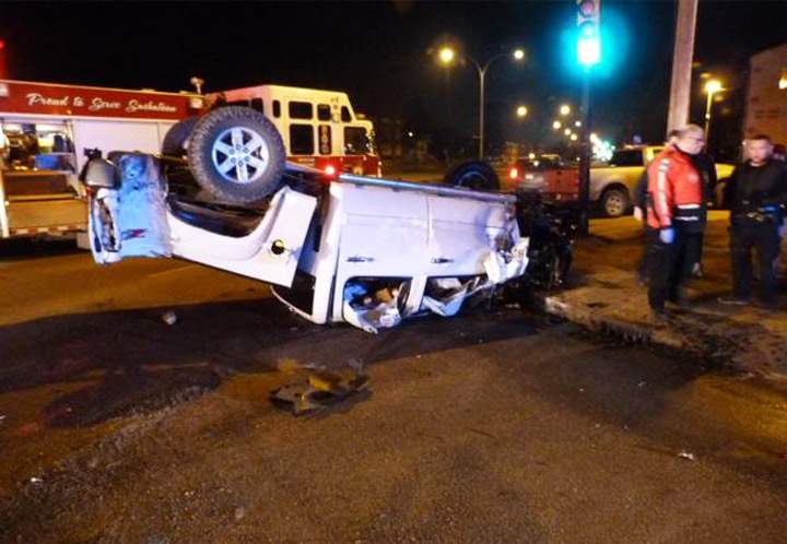 Police believe impaired driving may be the cause of a five-vehicle crash that occurred early Saturday morning in Saskatoon.