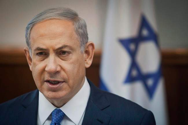 Israeli Prime Minister Benjamin Netanyahu chairs the weekly cabinet meeting in Jerusalem on Sunday, March 29, 2015. 
