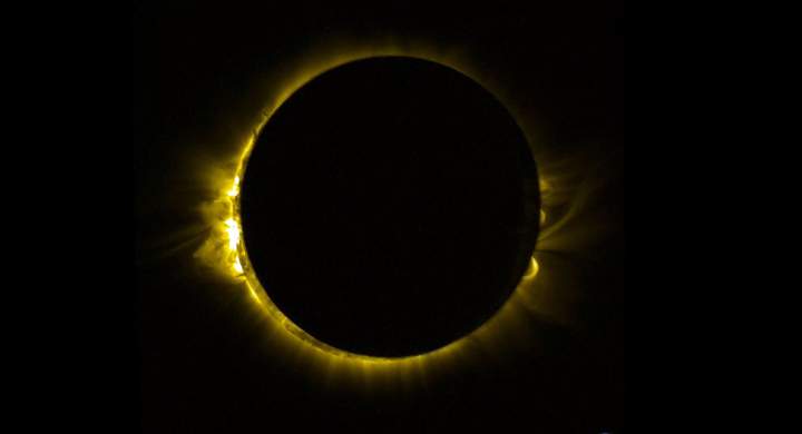 As Europe enjoyed a partial solar eclipse on the morning of Friday 20 March 2015, ESA’s Sun-watching Proba-2 minisatellite had a ringside seat from orbit.