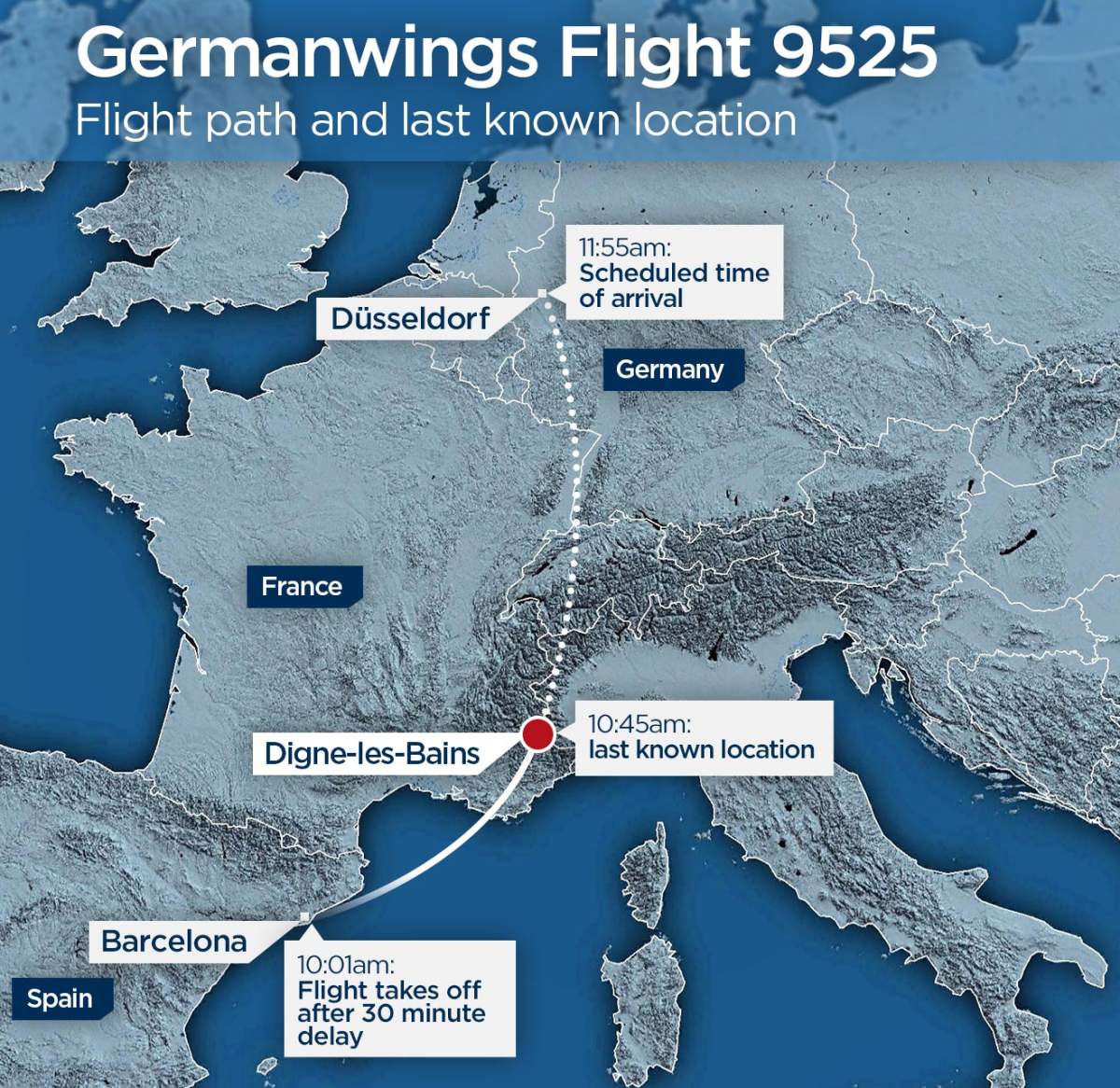 Timeline of Germanwings Flight 9525 crash - image