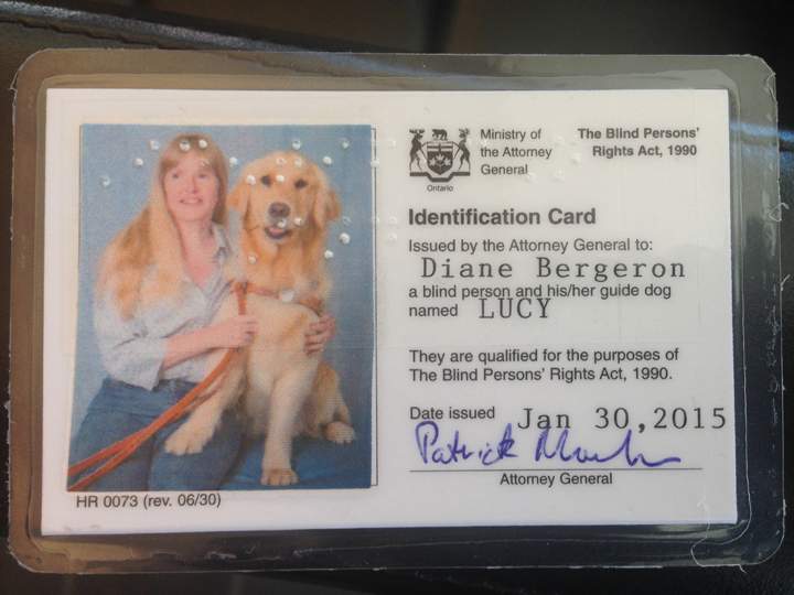 A photo of Diane Bergeron and her dog Lucy.