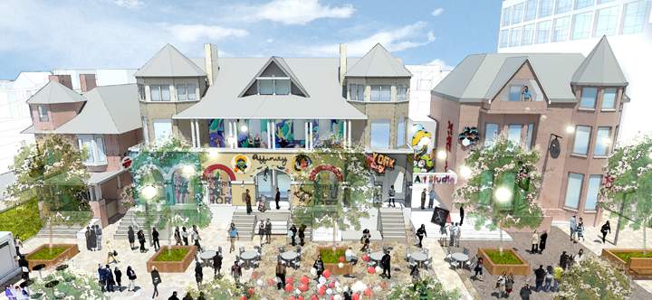 An artist's rendering of what could be included in the redevelopment of Honest Ed's