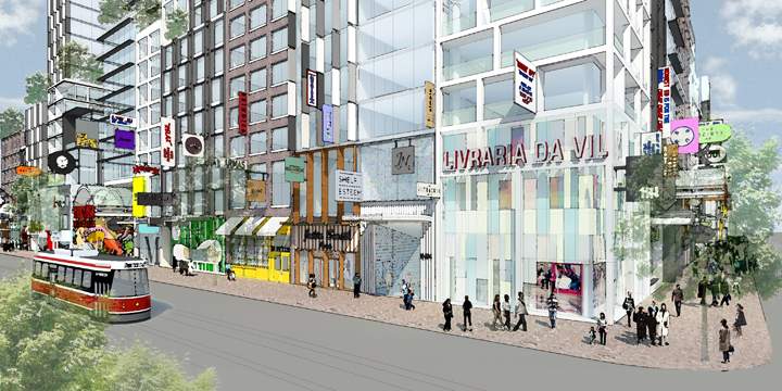 An artist's rendering of what could be included in the redevelopment of Honest Ed's