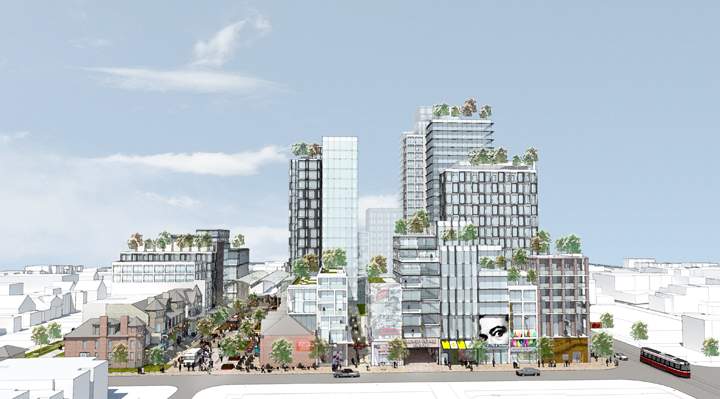 An artist's rendering of what could be included in the redevelopment of Honest Ed's