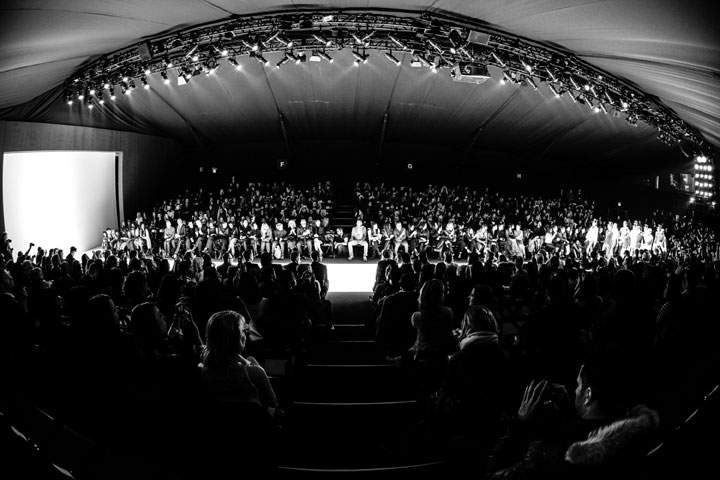 Inside the tents at Toronto’s World MasterCard Fashion Week.