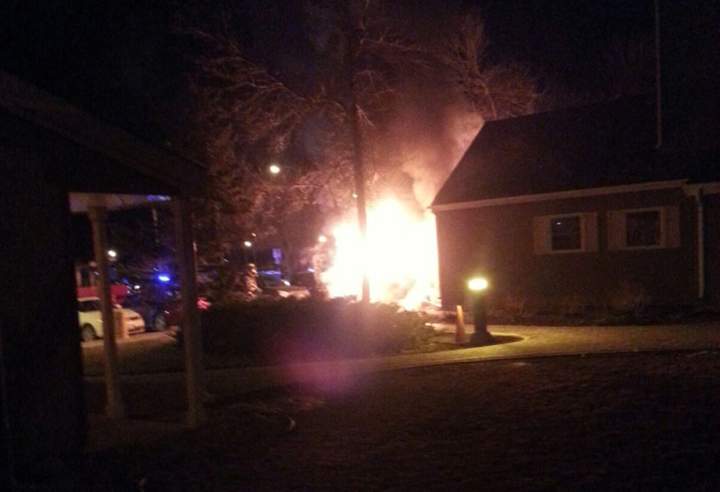 Kenaston Boulevard crash Winnipeg flaming car