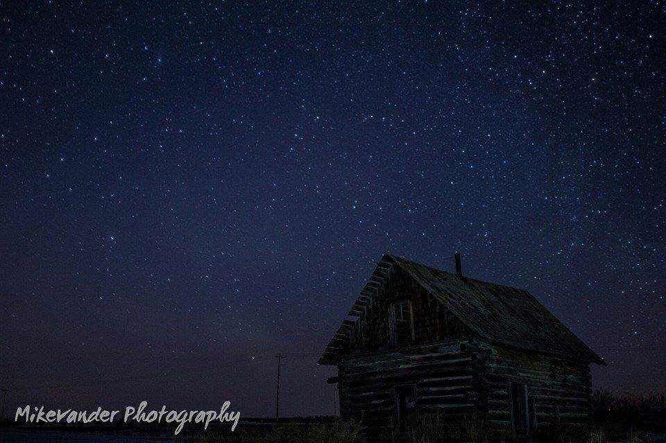 Photo of the night sky near Elk Point, Alberta. March 7, 2015.