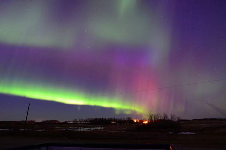 The northern lights near Humbolt, Saskatchewan.