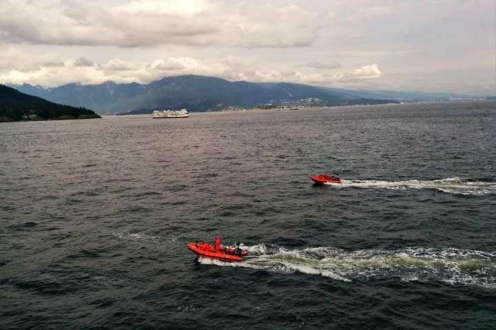 BC Ferries says a person went overboard from the Queen of Oak Bay ferry on March 30, 2015. 