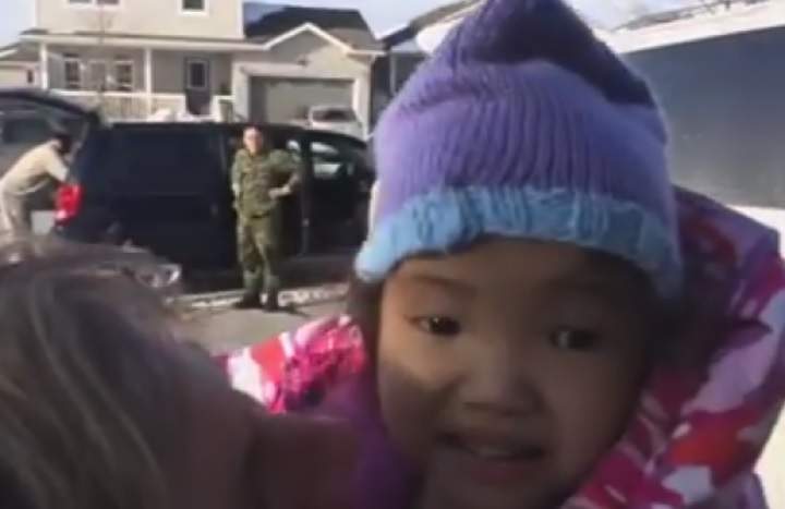 Image from a video recorded of Phuoc Wagner returning home from liver transplant surgery on March 6, 2015.