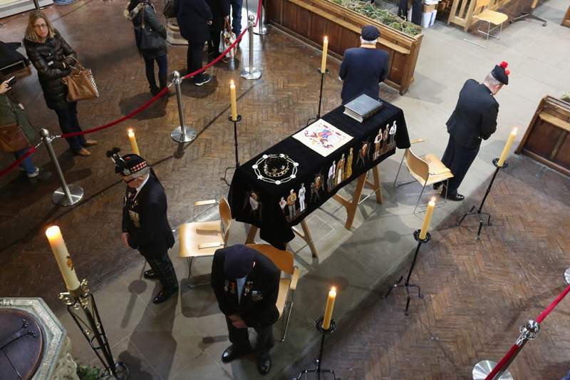 Honour guards by members of the British Legion stand by the coffin of King Richard III as the public view it in repose inside Leicester Cathedral on March 23, 2015 in Leicester, England. The skeleton of King Richard III was discovered in 2012 in the foundations of Greyfriars Church, Leicester, 500 years after he was killed in the Battle of Bosworth Field. Richard III’s casket will lie inside Leicester Cathedral for public viewing for three days until 26 March when he will be re-interred during a service attended by members of the royal family.