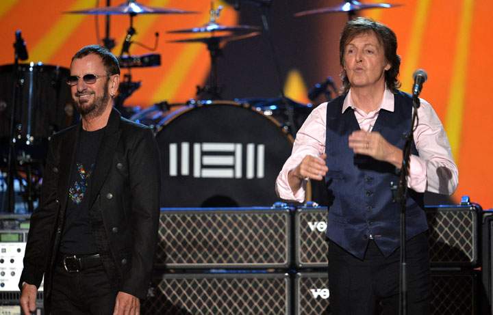 Ringo Starr and Paul McCartney, pictured in January 2014.