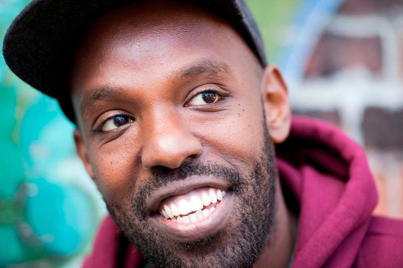 Rapper Shad is shown in an interview with The Canadian Press in Toronto on Thursday October 17, 2013. 
