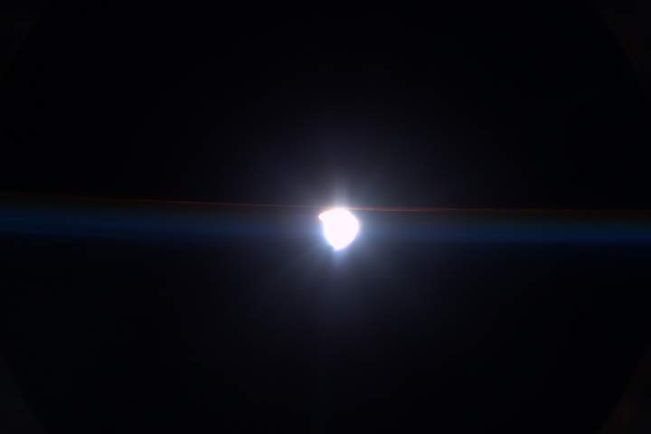 Italian astronaut Samantha Cristoforetti took this image of the March 20, 2015 solar eclipse from onboard the space station.
