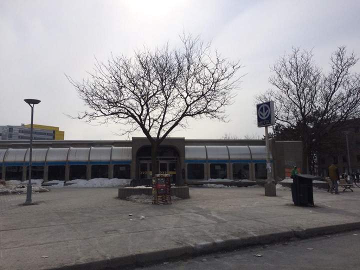 The exterior of Vendome metro and train station in Montreal on March 15, 2015.
