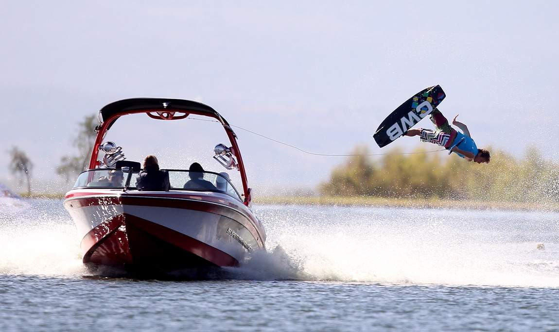 An American wakeboarder competes at the 2011 Pan Am Games