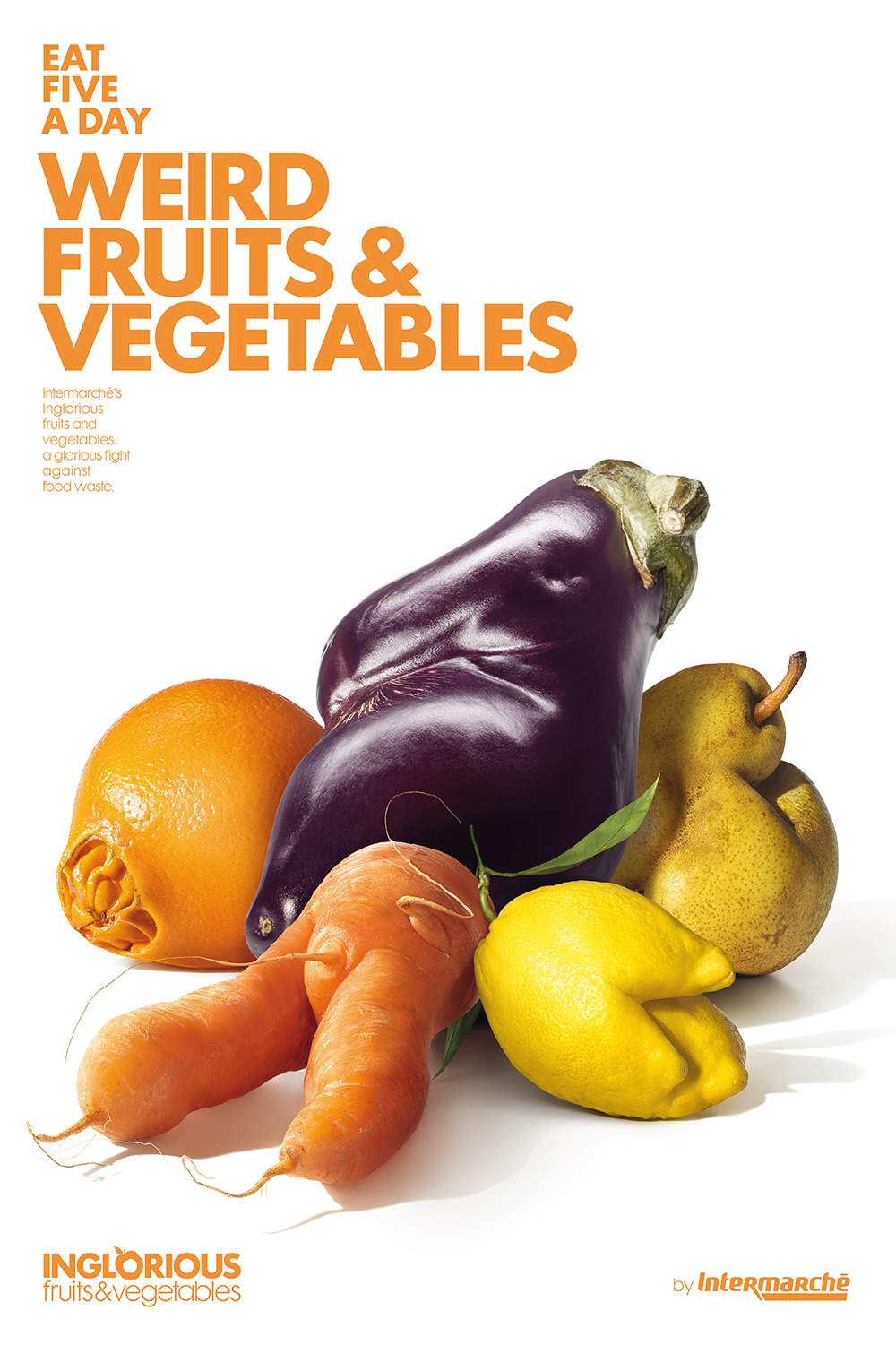 Part of Intermarché’s “Inglorious fruits and vegetables” campaign shot by photographer Patrice de Villiers