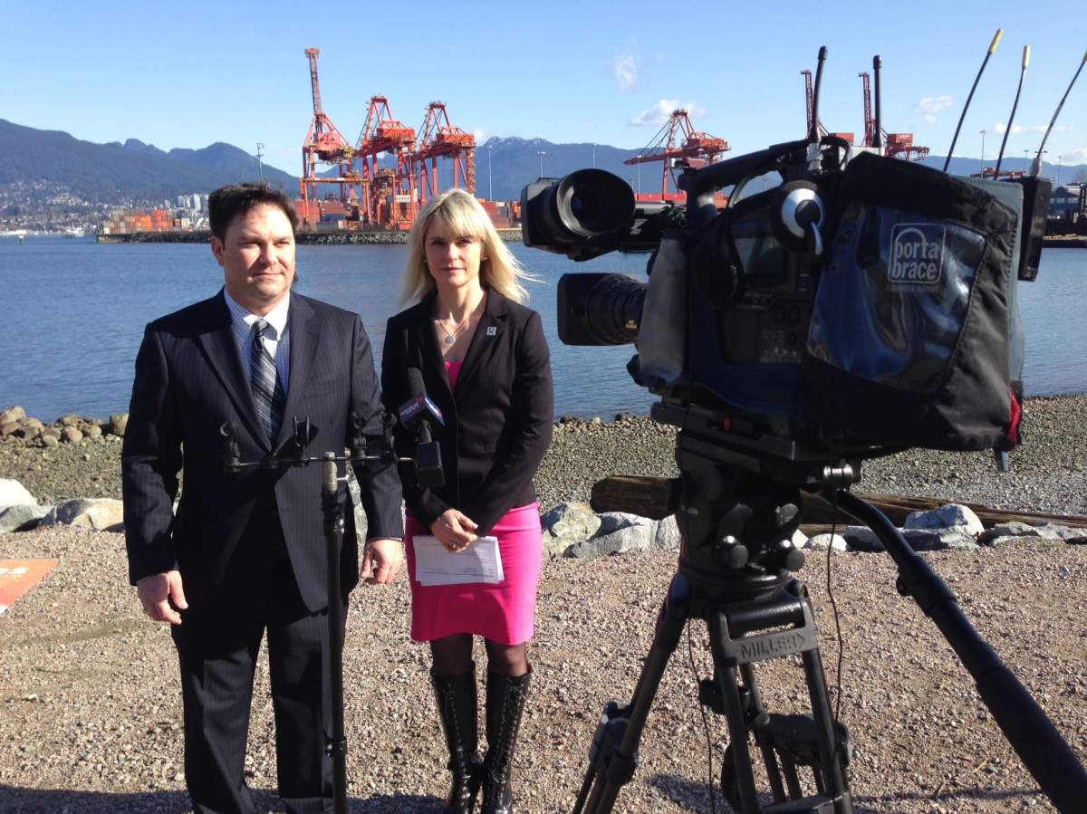 NDP MP Don Davies and Sheryl Fink, Director of Wildlife Campaigns for the International Fund for Animal Welfare (IFAW).