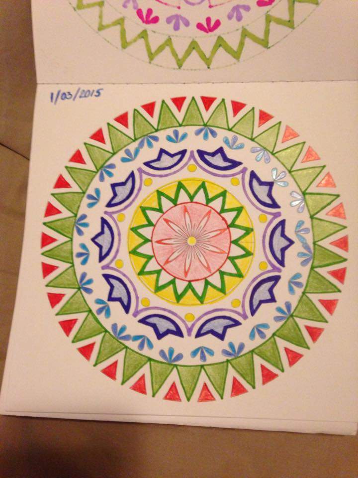 "I just found this book (mini mandala) a few weeks ago and I can't stop myself. Just 15 min before bed sometimes help me to fall asleep."