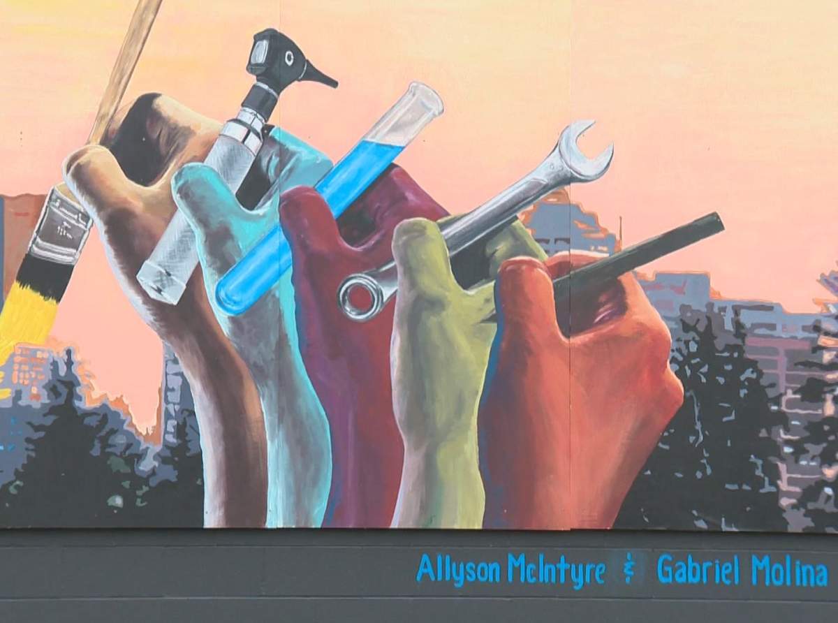 Art at the Open Source Street Art site in Edmonton, April 17, 2015.