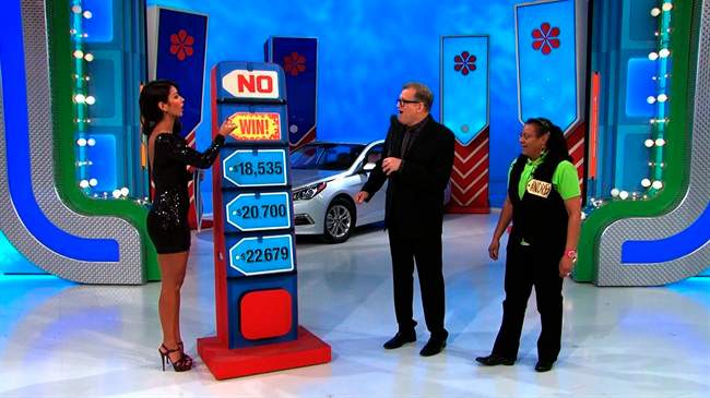 In this photo provided by CBS, model Manuela Arbelaez ensured the price IS right…on the television show,