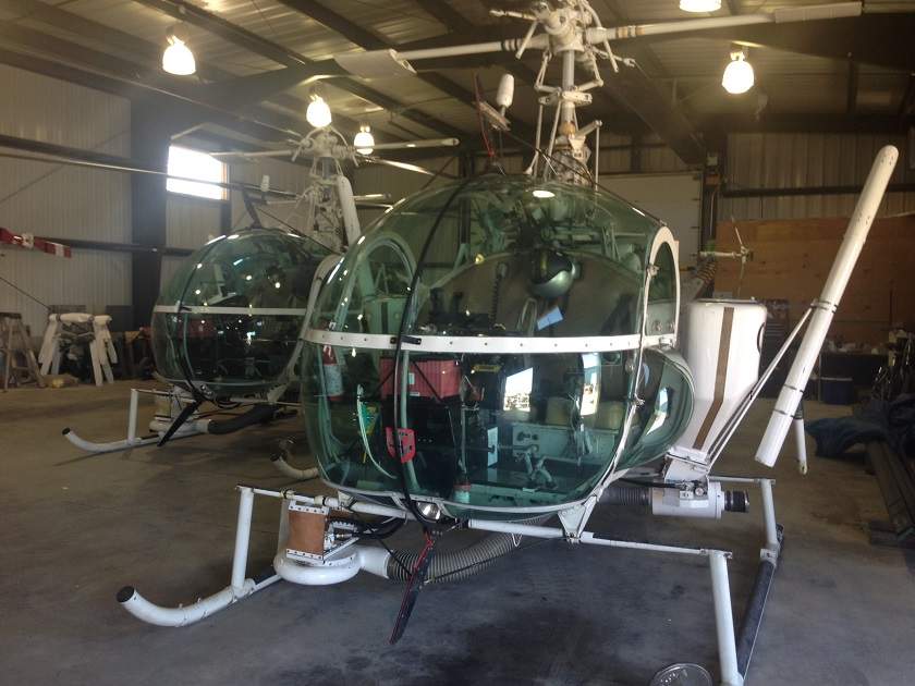 Larvaciding helicopters are getting ready to spray the city for mosquitos.