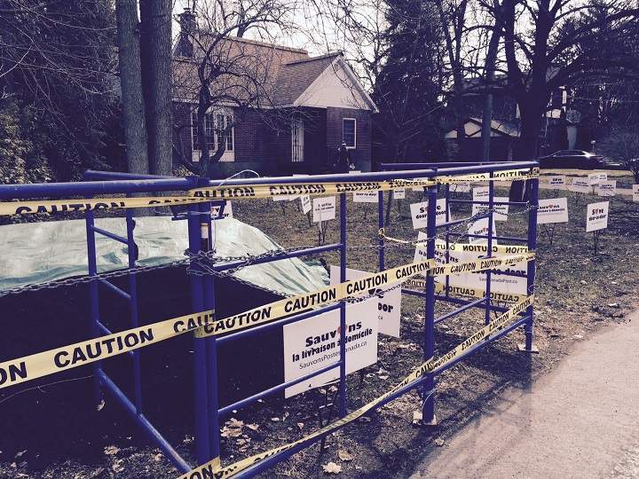 A Dorval resident on Strathmore Boulevard is fighting to stop community mailboxes from opening on his property line.