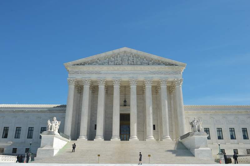 A March 12, 2015 photo shows the US Supreme Court in Washington, DC. 