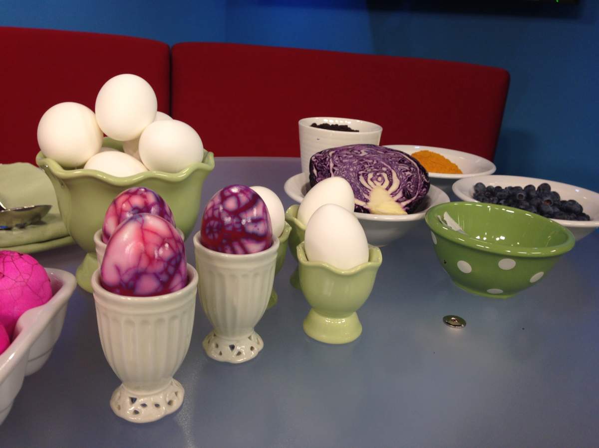 Local egg farmer, Catherine Klassen explains how to create food colouring naturally.