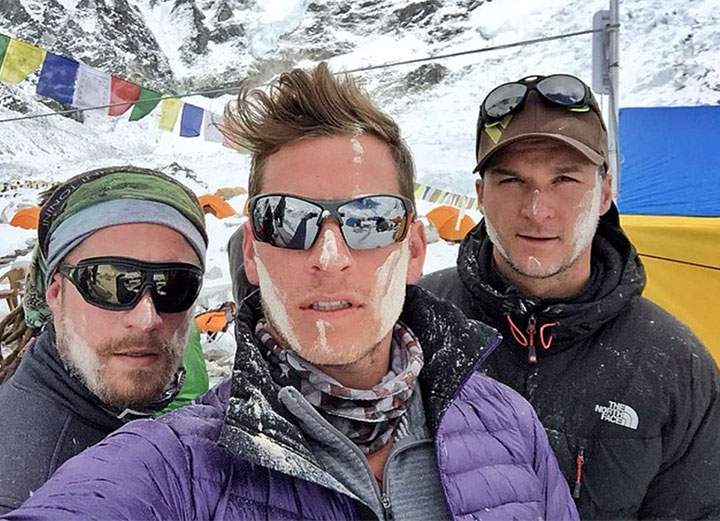 Dan Fredinburg, middle, posted this photo to Instagram on April 22.
