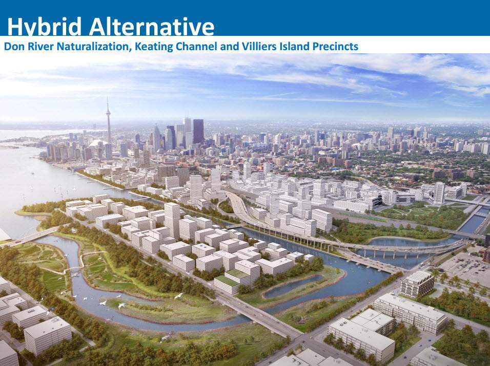Artist’s rendering of the “hybrid” option, from city report