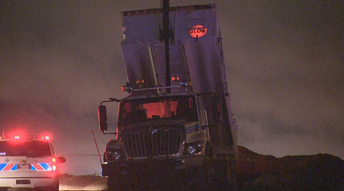 A worker was seriously injured after being buried under gravel at a worksite in northeast Edmonton, April 22, 2015. 